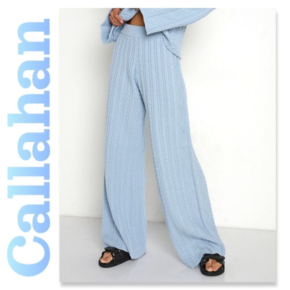 NWT Callahan Nora Cable Knit Pant Sky